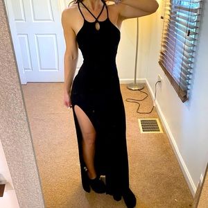 America Eagle Black Maxi Dress